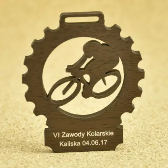 Medal drewniany Eko Kolarstwo Rower