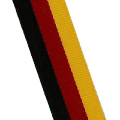 Wstążka BK/R/Y czarno-czerwono-żółta do medalu szer. 20 mm
