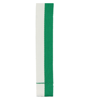 Wstążka W/GN biało-zielona do medalu szer. 20 mm